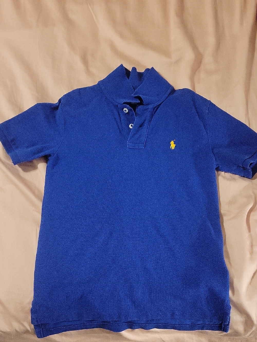 Ralph Lauren Boys Royal Blue Polo with Yellow Pony